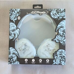 Ed Hardy Love Kills Slowly Light Blue Wireless Bluetooth Headphones NEW!